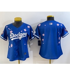 Women Los Angeles Dodgers Blank Royal 2025 Tokyo Series Limited Stitched Baseball Jersey