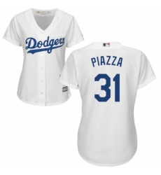 Womens Majestic Los Angeles Dodgers 31 Mike Piazza Authentic White Home Cool Base MLB Jersey Womens Majestic Los Angeles Dodgers 31 Mike Piazza Authentic White Home Cool Base MLB Jersey