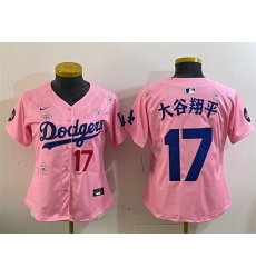 Youth Los Angeles Dodgers 17  Shohei Ohtani Pink 2025 Tokyo Series Limited Stitched Baseball Jersey