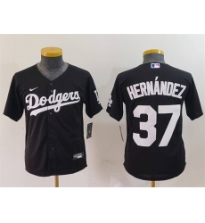 Youth Los Angeles Dodgers 37 Teoscar Hernandez Black Stitched Baseball Jersey Youth Los Angeles Dodgers 37 Teoscar Hernandez Black Stitched Baseball Jersey