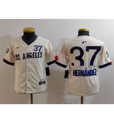 Youth Los Angeles Dodgers 37 Teoscar Hernandez Cream 2024 City Connect Limited Stitched Baseball Jersey Youth Los Angeles Dodgers 37 Teoscar Hernandez Cream 2024 City Connect Limited Stitched Baseball Jersey