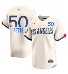 Youth Los Angeles Dodgers 50 Mookie Betts Cream 2024 City Connect Limited Stitched Baseball Jersey Youth Los Angeles Dodgers 50 Mookie Betts Cream 2024 City Connect Limited Stitched Baseball Jersey