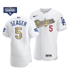 Youth Los Angeles Dodgers Corey Seager 5 Gold Program White Flex Base Stitched Jersey Youth Los Angeles Dodgers Corey Seager 5 Gold Program White Flex Base Stitched Jersey