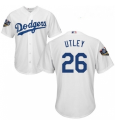Youth Majestic Los Angeles Dodgers 26 Chase Utley Authentic White Home Cool Base 2018 World Series MLB Jersey Youth Majestic Los Angeles Dodgers 26 Chase Utley Authentic White Home Cool Base 2018 World Series MLB Jersey