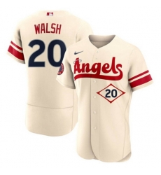 Men Los Angeles Angels 20 Jared Walsh 2022 Cream City Connect Flex Base Stitched Jersey Men Los Angeles Angels 20 Jared Walsh 2022 Cream City Connect Flex Base Stitched Jersey