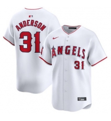 Men Los Angeles Angels 31 Tyler Anderson White Home Limited Stitched Baseball Jersey Men Los Angeles Angels 31 Tyler Anderson White Home Limited Stitched Baseball Jersey