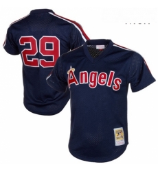 Mens Mitchell and Ness 1984 Los Angeles Angels of Anaheim 29 Rod Carew Authentic Navy Blue Throwback MLB Jersey Mens Mitchell and Ness 1984 Los Angeles Angels of Anaheim 29 Rod Carew Authentic Navy Blue Throwback MLB Jersey