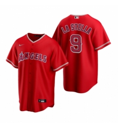 Mens Nike Los Angeles Angels 9 Tommy La Stella Red Alternate Stitched Baseball Jersey Mens Nike Los Angeles Angels 9 Tommy La Stella Red Alternate Stitched Baseball Jersey