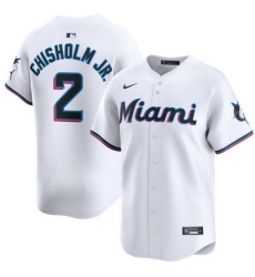 Men Miami Marlins 2 Jazz Chisholm Jr White 2024 Home Limited Stitched Baseball Jersey Men Miami Marlins 2 Jazz Chisholm Jr White 2024 Home Limited Stitched Baseball Jersey