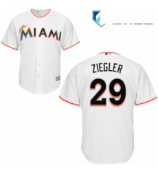 Mens Majestic Miami Marlins 29 Brad Ziegler Replica White Home Cool Base MLB Jersey Mens Majestic Miami Marlins 29 Brad Ziegler Replica White Home Cool Base MLB Jersey