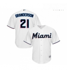 Mens Miami Marlins 21 Curtis Granderson Replica White Home Cool Base Baseball Jersey Mens Miami Marlins 21 Curtis Granderson Replica White Home Cool Base Baseball Jersey