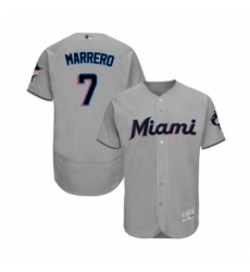 Mens Miami Marlins 7 Deven Marrero Grey Road Flex Base Authentic Collection Baseball Jersey Mens Miami Marlins 7 Deven Marrero Grey Road Flex Base Authentic Collection Baseball Jersey