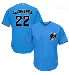 Marlins #22 Sandy Alcantara Blue Cool Base Stitched Youth Baseball Jersey Marlins #22 Sandy Alcantara Blue Cool Base Stitched Youth Baseball Jersey