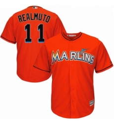 Youth Majestic Miami Marlins 11 J T Realmuto Replica Orange Alternate 1 Cool Base MLB Jersey Youth Majestic Miami Marlins 11 J T Realmuto Replica Orange Alternate 1 Cool Base MLB Jersey