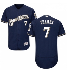 Mens Majestic Milwaukee Brewers 7 Eric Thames Navy Blue Flexbase Authentic Collection MLB Jersey Mens Majestic Milwaukee Brewers 7 Eric Thames Navy Blue Flexbase Authentic Collection MLB Jersey
