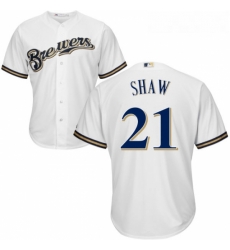 Youth Majestic Milwaukee Brewers 21 Travis Shaw Replica White Home Cool Base MLB Jersey Youth Majestic Milwaukee Brewers 21 Travis Shaw Replica White Home Cool Base MLB Jersey