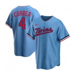 Men Minnesota Twins 4 Carlos Correa Blue Cool Base Stitched jersey Men Minnesota Twins 4 Carlos Correa Blue Cool Base Stitched jersey