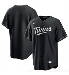 Men Minnesota Twins Blank Black Lights Out Limited Stitched Baseball Jersey