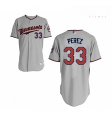 Mens Minnesota Twins 33 Martin Perez Authentic Grey Road Cool Base Baseball Jersey Mens Minnesota Twins 33 Martin Perez Authentic Grey Road Cool Base Baseball Jersey