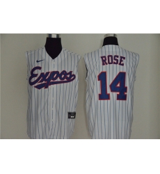 Expos 14 Pete Rose White Nike Cool Base Sleeveless Jersey Expos 14 Pete Rose White Nike Cool Base Sleeveless Jersey