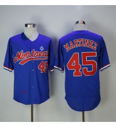 Men Montreal Expos #45 Pedro Martinez Blue Coolbase Stitched Jersey Men Montreal Expos #45 Pedro Martinez Blue Coolbase Stitched Jersey