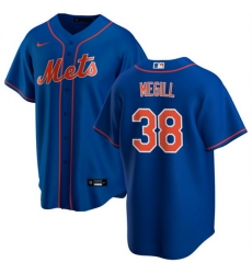 Men New York Mets 38 Tylor Megill Royal Cool Base Stitched Baseball Jersey