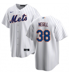 Men New York Mets 38 Tylor Megill White Cool Base Stitched Baseball Jersey