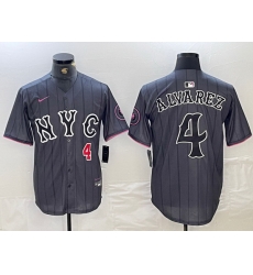 Men New York Mets 4 Francisco Alvarez Graphite 2024 City Connect Limited Stitched Baseball Jersey 2 Men New York Mets 4 Francisco Alvarez Graphite 2024 City Connect Limited Stitched Baseball Jersey 2