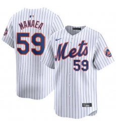 Men New York Mets 59 Sean Manaea White 2024 Home Limited Stitched Baseball Jersey Men New York Mets 59 Sean Manaea White 2024 Home Limited Stitched Baseball Jersey