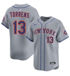 Men New York Mets Luis Torrens 13 Gray Flex Base Stitched Jersey