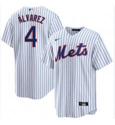 Men Nike New York Mets Francisco Alvarez #4 White Stitched MLB jersey Men Nike New York Mets Francisco Alvarez #4 White Stitched MLB jersey