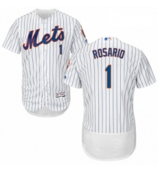 Mens Majestic New York Mets 1 Amed Rosario White Home Flex Base Authentic Collection MLB Jersey Mens Majestic New York Mets 1 Amed Rosario White Home Flex Base Authentic Collection MLB Jersey