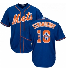 Mens Majestic New York Mets 18 Darryl Strawberry Authentic Royal Blue Team Logo Fashion Cool Base MLB Jersey Mens Majestic New York Mets 18 Darryl Strawberry Authentic Royal Blue Team Logo Fashion Cool Base MLB Jersey