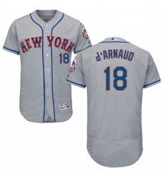 Mens Majestic New York Mets 18 Travis dArnaud Grey Flexbase Authentic Collection MLB Jersey Mens Majestic New York Mets 18 Travis dArnaud Grey Flexbase Authentic Collection MLB Jersey
