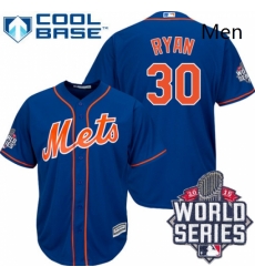 Mens Majestic New York Mets 30 Nolan Ryan Replica Royal Blue Alternate Home Cool Base 2015 World Series MLB Jersey Mens Majestic New York Mets 30 Nolan Ryan Replica Royal Blue Alternate Home Cool Base 2015 World Series MLB Jersey