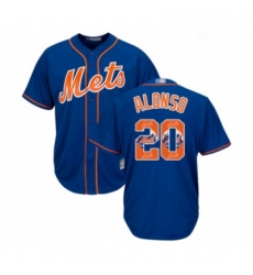 Mens New York Mets 20 Pete Alonso Authentic Royal Blue Team Logo Fashion Cool Base Baseball Jersey Mens New York Mets 20 Pete Alonso Authentic Royal Blue Team Logo Fashion Cool Base Baseball Jersey