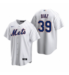 Mens Nike New York Mets 39 Edwin Diaz White 2020 Home Stitched Baseball Jersey Mens Nike New York Mets 39 Edwin Diaz White 2020 Home Stitched Baseball Jersey