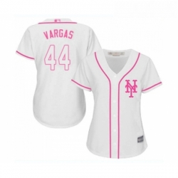 Womens New York Mets 44 Jason Vargas Authentic White Fashion Cool Base Baseball Jersey 