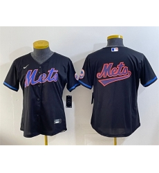 Youth New York Mets Team Big Logo Black Cool Base Stitched Baseball Jersey 1 Youth New York Mets Team Big Logo Black Cool Base Stitched Baseball Jersey 1