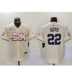 Men New York Yankees 22 Juan Soto Cream The Bronx Graffiti V2 Vapor Limited Stitched Baseball Jersey 2 Men New York Yankees 22 Juan Soto Cream The Bronx Graffiti V2 Vapor Limited Stitched Baseball Jersey 2