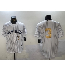 Men New York Yankees 3 Babe Ruth White Pinstripe Without Name Fashion Cool Base Jerseys Men New York Yankees 3 Babe Ruth White Pinstripe Without Name Fashion Cool Base Jerseys