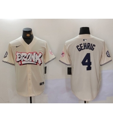 Men New York Yankees 4 Lou Gehrig The Bronx Graffiti V2 Vapor Limited Stitched Baseball Jersey 2 Men New York Yankees 4 Lou Gehrig The Bronx Graffiti V2 Vapor Limited Stitched Baseball Jersey 2
