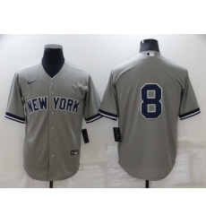Men New York Yankees 8 Yogi Berr Grey Cool Base Stitched Baseball Jerse Men New York Yankees 8 Yogi Berr Grey Cool Base Stitched Baseball Jerse