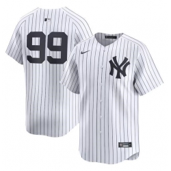 Men New York Yankees 99 Aaron Judge White Home Limited Stitched Baseball Jersey