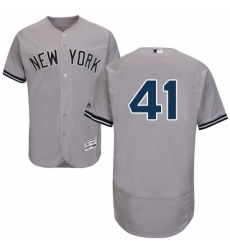 Mens Majestic New York Yankees 41 Randy Johnson Grey Road Flex Base Authentic Collection MLB Jersey Mens Majestic New York Yankees 41 Randy Johnson Grey Road Flex Base Authentic Collection MLB Jersey