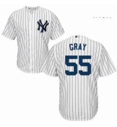 Mens Majestic New York Yankees 55 Sonny Gray Replica White Home MLB Jersey Mens Majestic New York Yankees 55 Sonny Gray Replica White Home MLB Jersey