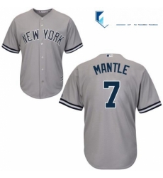 Mens Majestic New York Yankees 7 Mickey Mantle Replica Grey Road MLB Jersey Mens Majestic New York Yankees 7 Mickey Mantle Replica Grey Road MLB Jersey