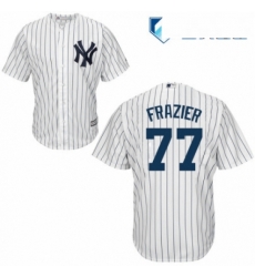 Mens Majestic New York Yankees 77 Clint Frazier Replica White Home MLB Jersey Mens Majestic New York Yankees 77 Clint Frazier Replica White Home MLB Jersey