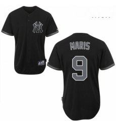 Mens Majestic New York Yankees 9 Roger Maris Authentic Black Fashion MLB Jersey Mens Majestic New York Yankees 9 Roger Maris Authentic Black Fashion MLB Jersey