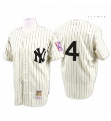 Mens Mitchell and Ness New York Yankees 4 Lou Gehrig Authentic White Throwback MLB Jersey Mens Mitchell and Ness New York Yankees 4 Lou Gehrig Authentic White Throwback MLB Jersey